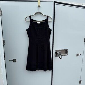 Kate Spade Black Sleeveless Knit Fit & Flare Dress | Size M